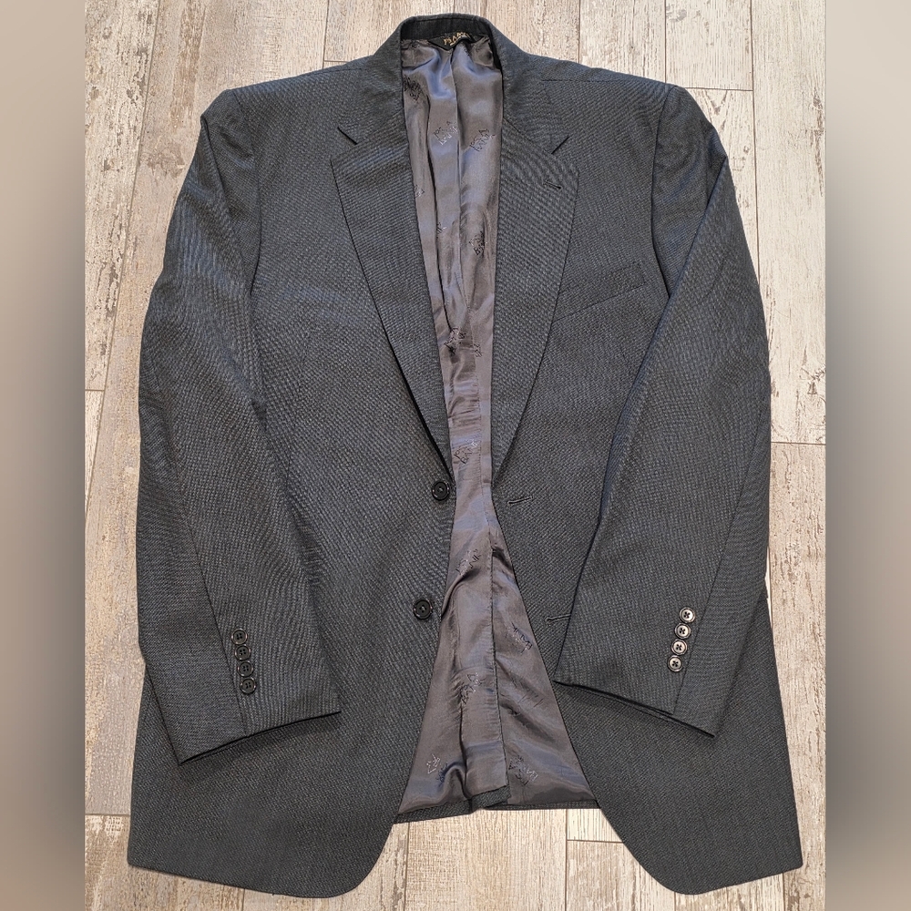 44L Men's Jos. A. Bank Blazer Gray 100% Wool Siganture Gold Series Sport Coat